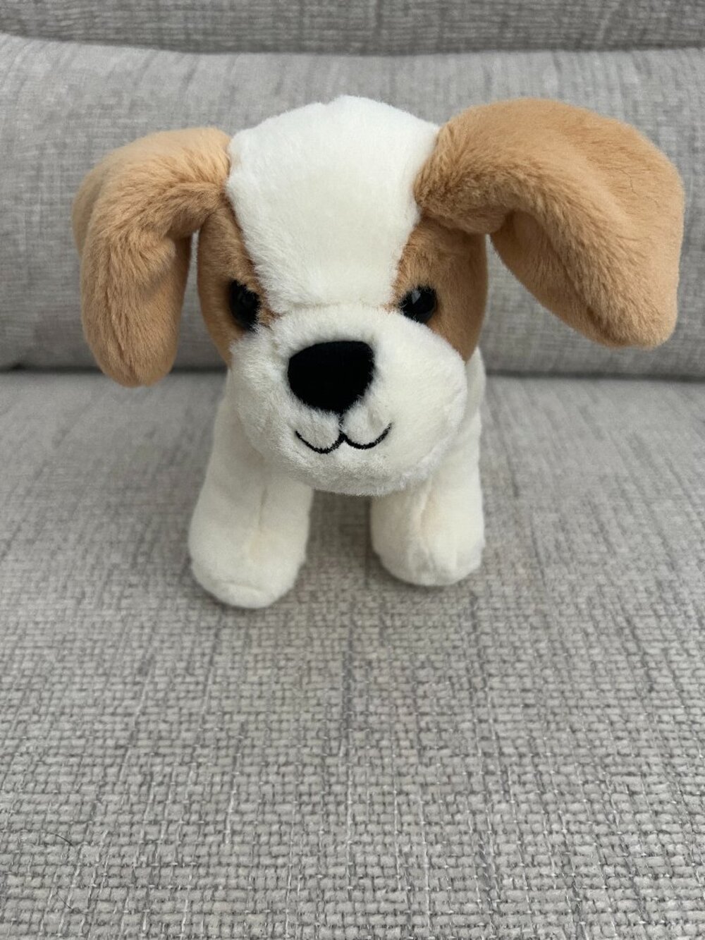 Battat Our Generation Y2K Plush Puppy Dog Stuffed Animal White Tan Red Collar